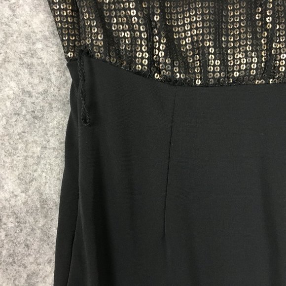Narciso Rodriguez Dress XS Sequin Black Faux Wrap Cocktail Evening Party Satin - Picture 13 of 16